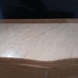 Small vintage piece of furniture in oak and oak veneer, completely stripped