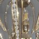 Lampadario stile romantico in ottone e cristalli
