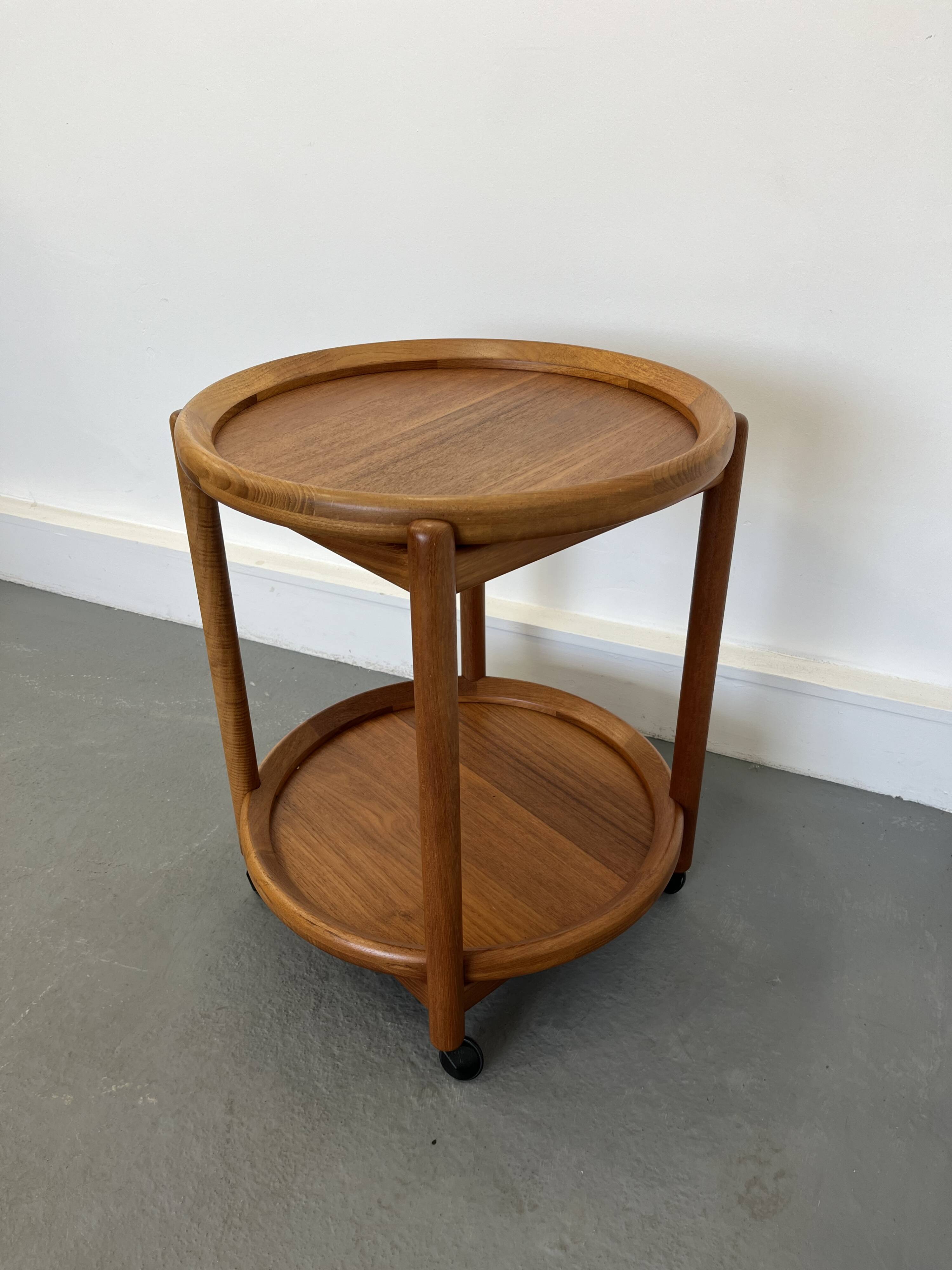 Serving trolley in teak with removable trays from Sika Møbler, 1960s