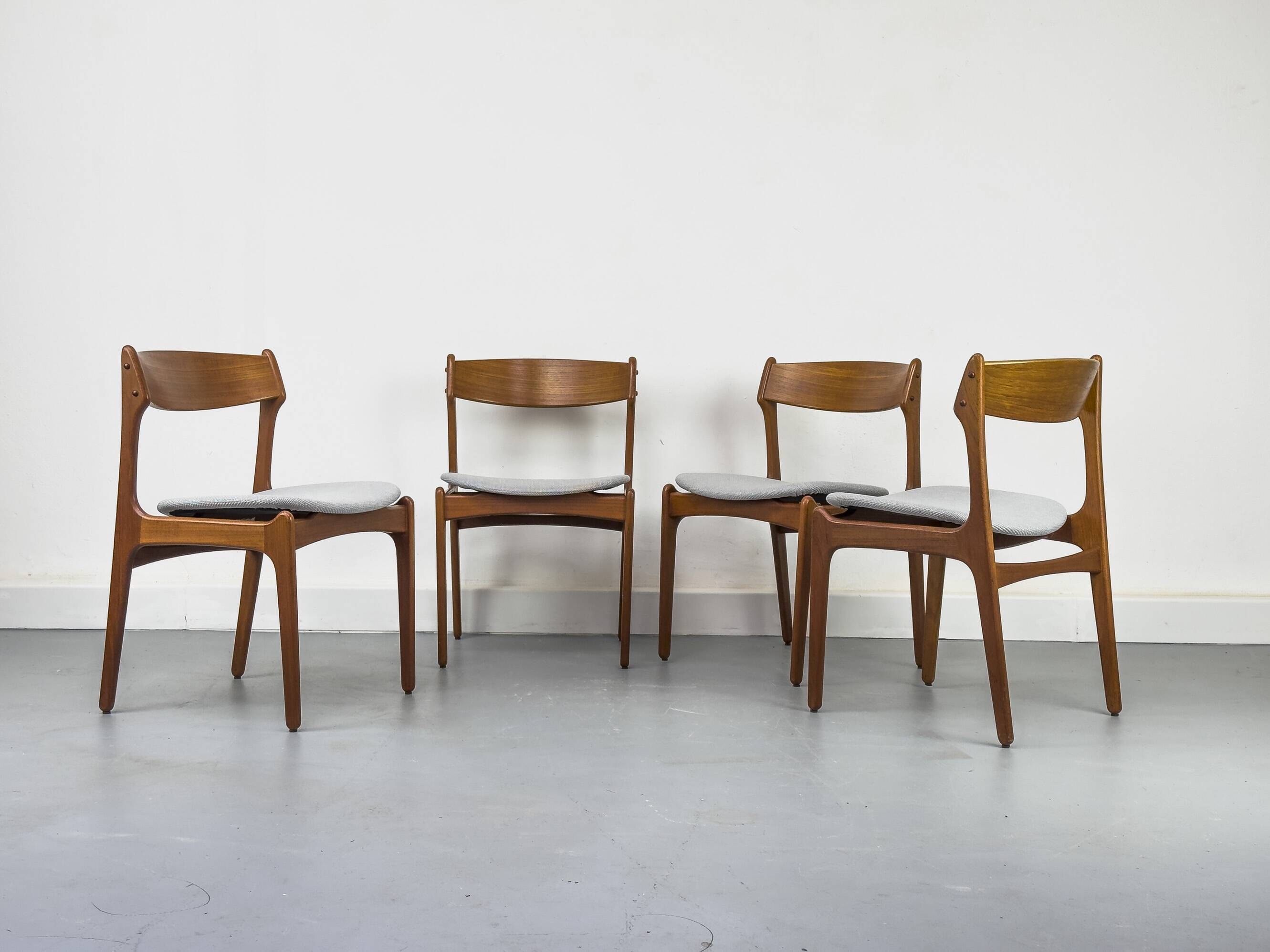 Danish Teak Dining Chairs by Erik Buch for OD Møbler, 1960s, Set of 4