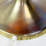 Mid-century orange glass table lamp