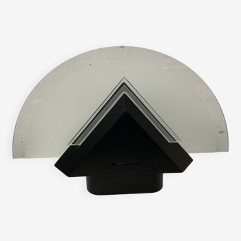 Lampe postmoderne géométrique verre et métal,grand modèle, 1980