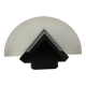 Postmodern geometric glass and metal lamp, large model, 1980