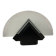 Postmodern geometric glass and metal lamp, large model, 1980