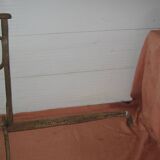 Old wrought iron andirons