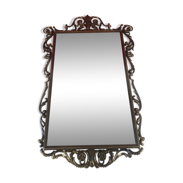 Miroir mural laiton baroque - 89 x 55 cm — Beyit