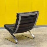 COR "Sinus" Cantilever Lounge Chair – Black Leather & Steel (1976)
