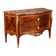 Rococo Neapolitan commode in red marble, poplar and bronze, Italy 1700.