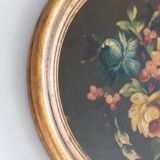 Set of 3 paintings bouquet of flowers
