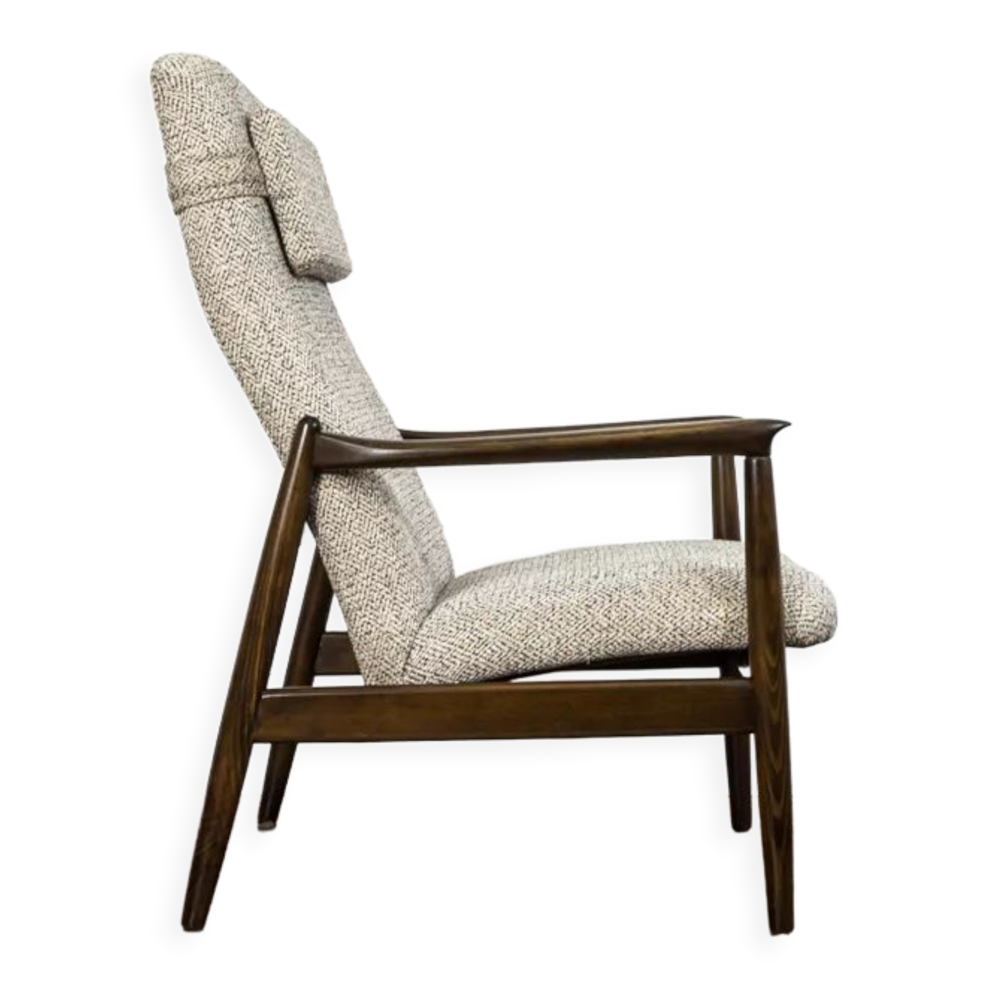 Gfm 64 back armchair with ottoman by edmund homa 1960's