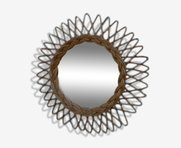 Miroir en rotin 45cm