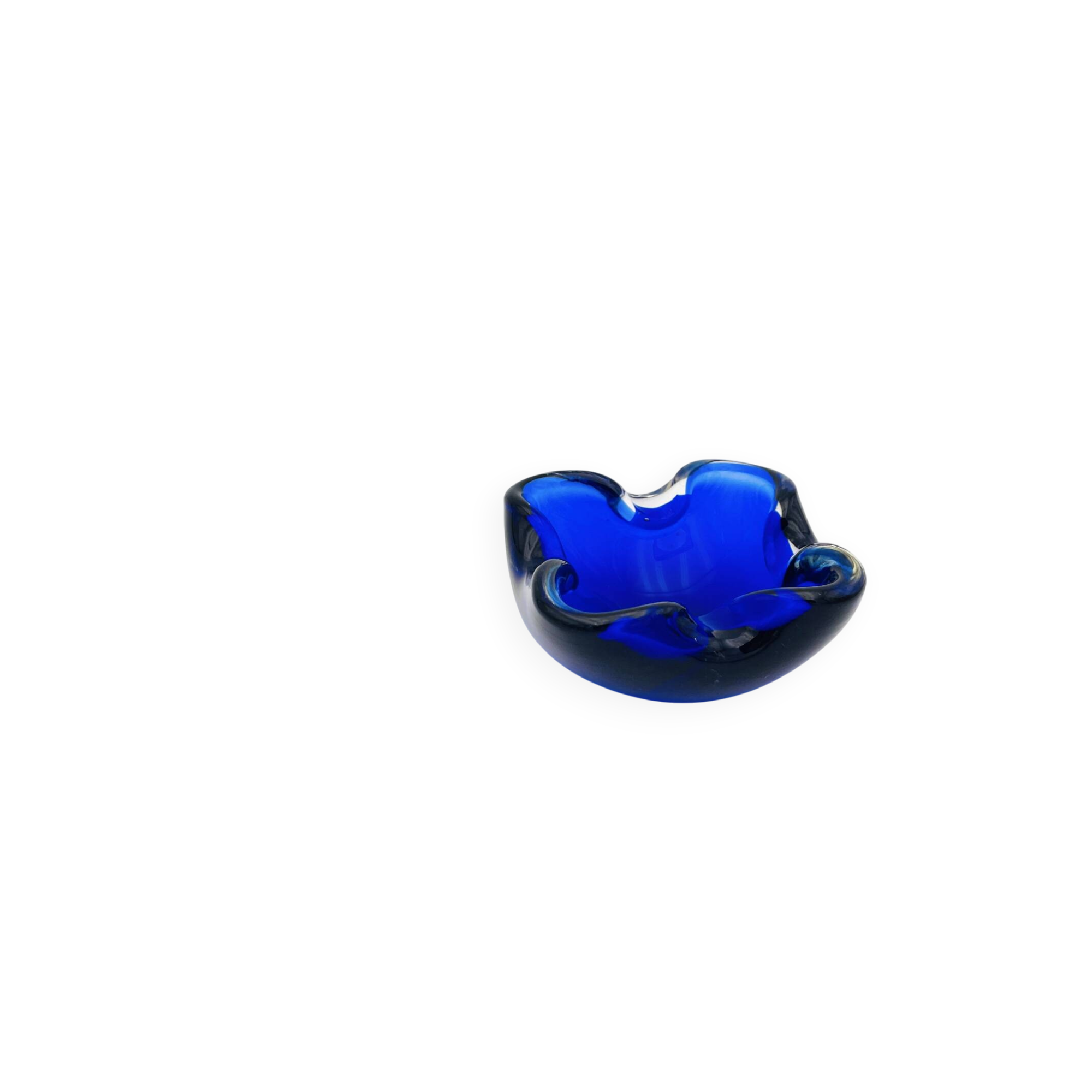 Murano Sommerso Cobalt Blue Dish - 1960