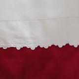 Sheet hand embroidered thread monogram A.B.