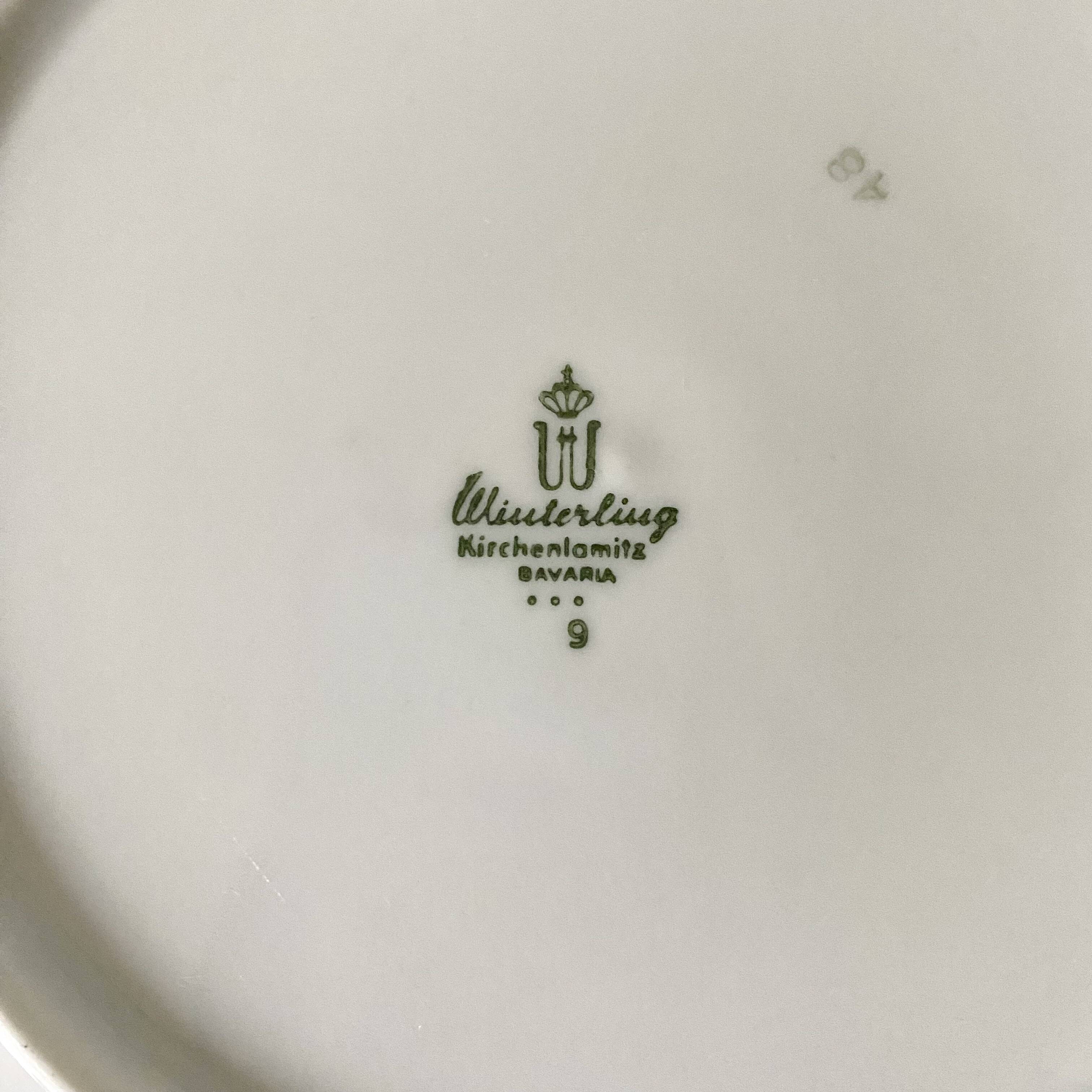 Bavaria Winterling Porcelain Dessert Plates