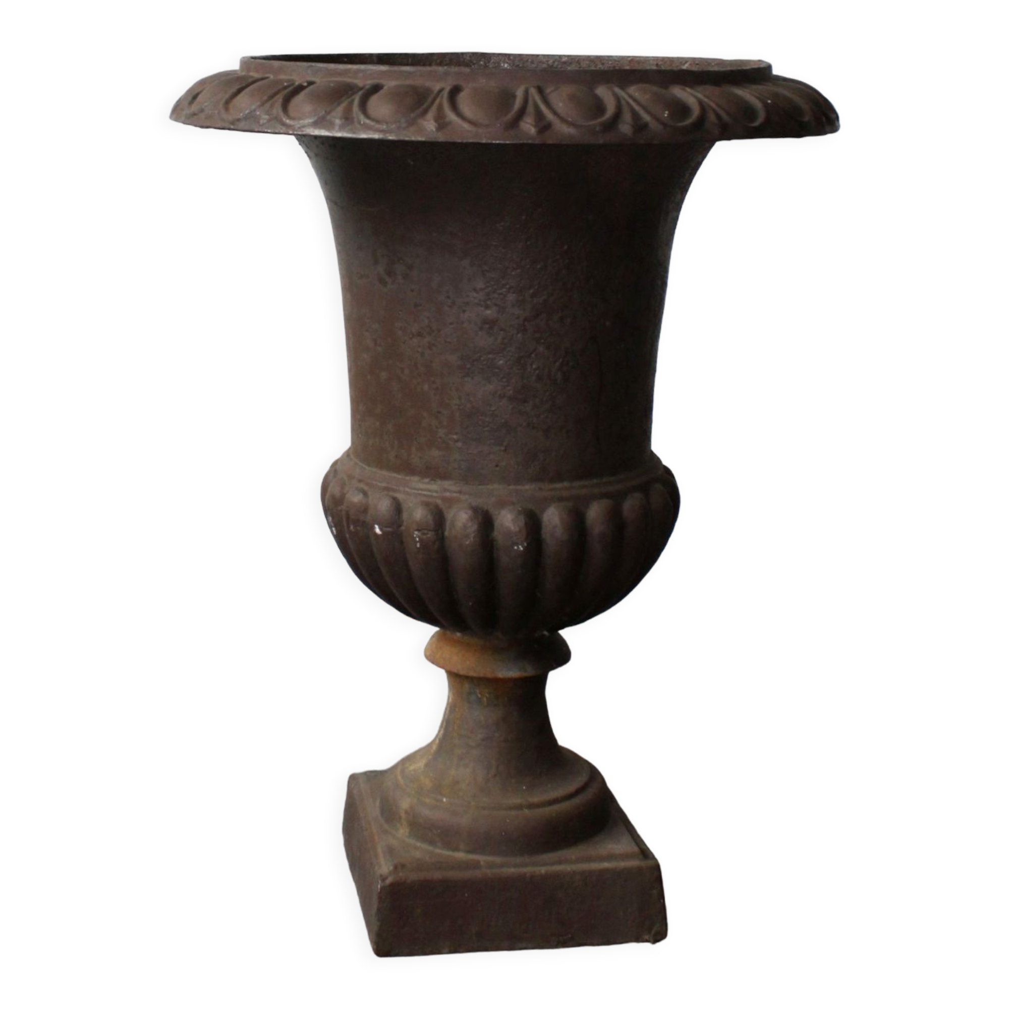 Cast iron planter in the style of a Campana urn, France