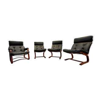 Set of 4 easy chairs