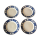 4 flat plates made of ancient earthenware
