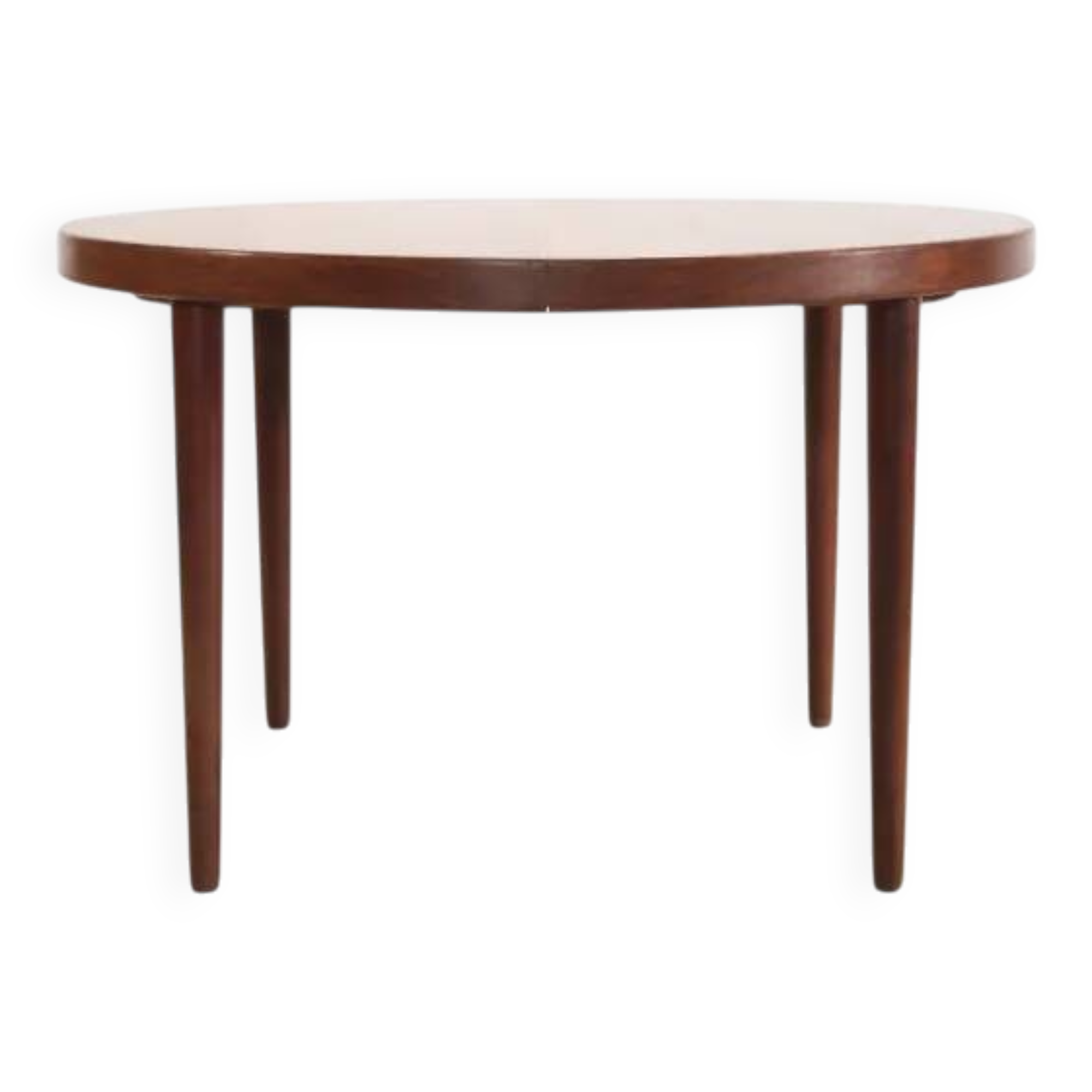 Round Rosewood dining table by Kai Kristiansen, 1960s