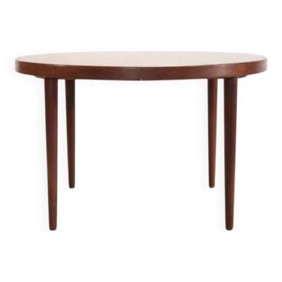 Table à manger ronde en palissandre par Kai Kristiansen, années 1960.