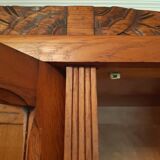 3-door Art Deco Parisian wardrobe and bevelled mirror