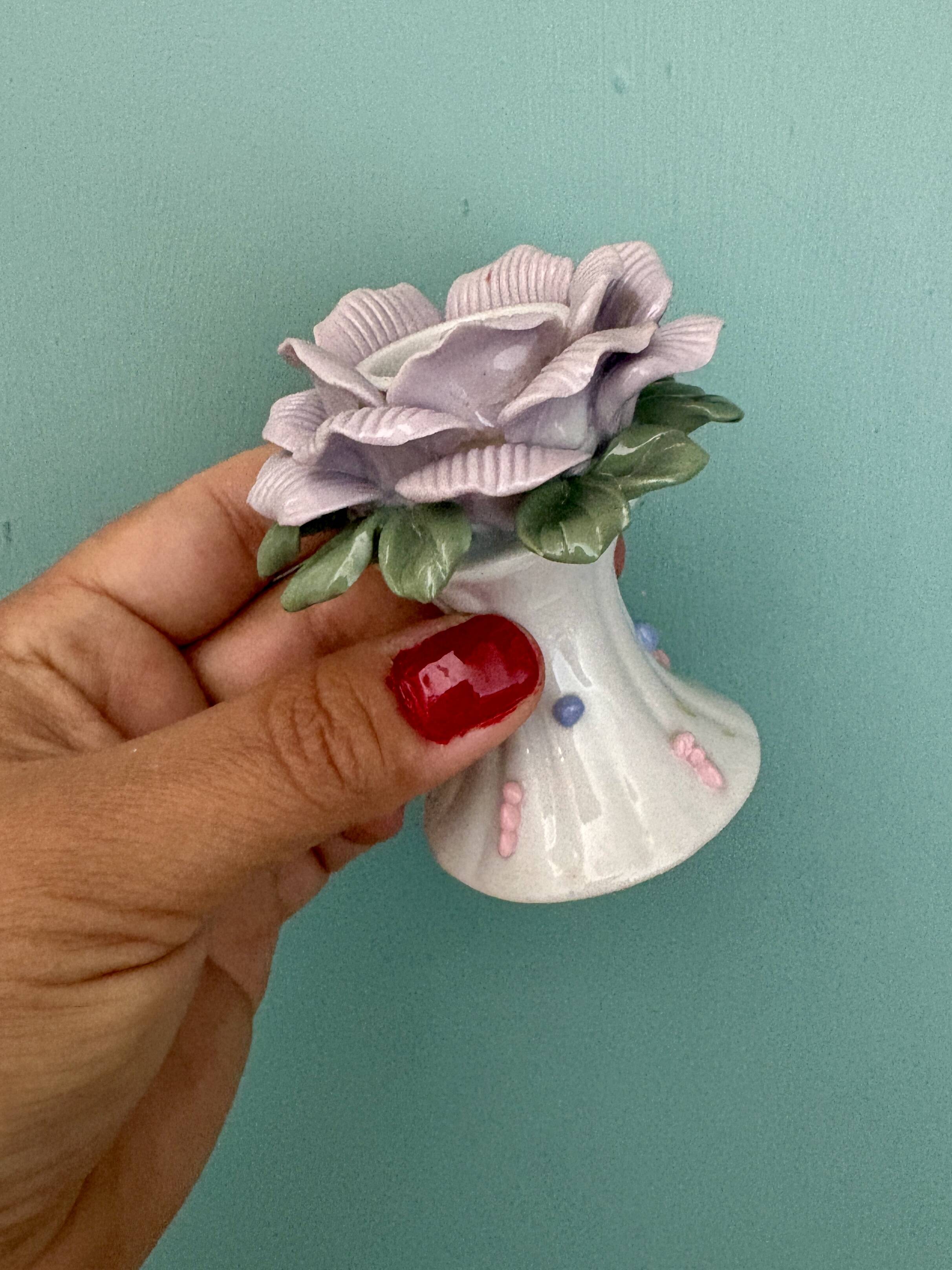 Set of 6 vintage ceramic candle holders