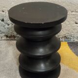 Black solid wood stool