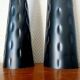 Pair of vintage metal diabolo candlesticks