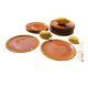 Set of 12 ancient stoneware plates Mourre-Milon, Dieulefit