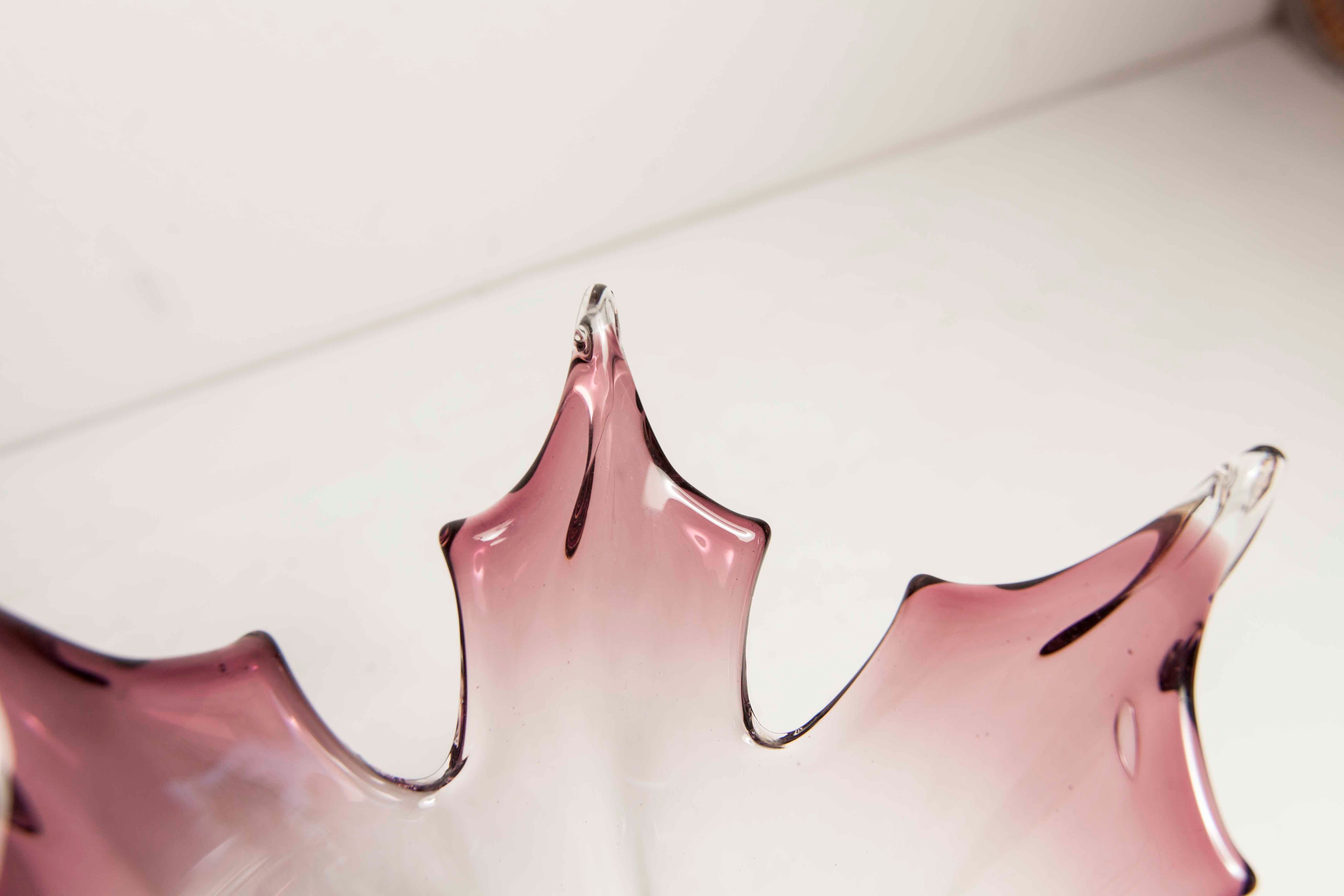 Vase in Murano glass by Fratelli Toso H 27.5cm