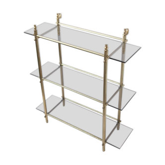 Brass and glass shelf