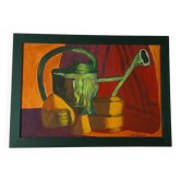 Still life with watering can