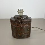 Large 25cm Abstract Ceramic Table Lamp with Pattern attributed to Bitossi, Italy, 1970s