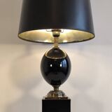Very beautiful large 1970's egg lamp Le Dauphin in Murano glass and brass