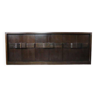 Brutalist oak sideboard, Belgium 1970's