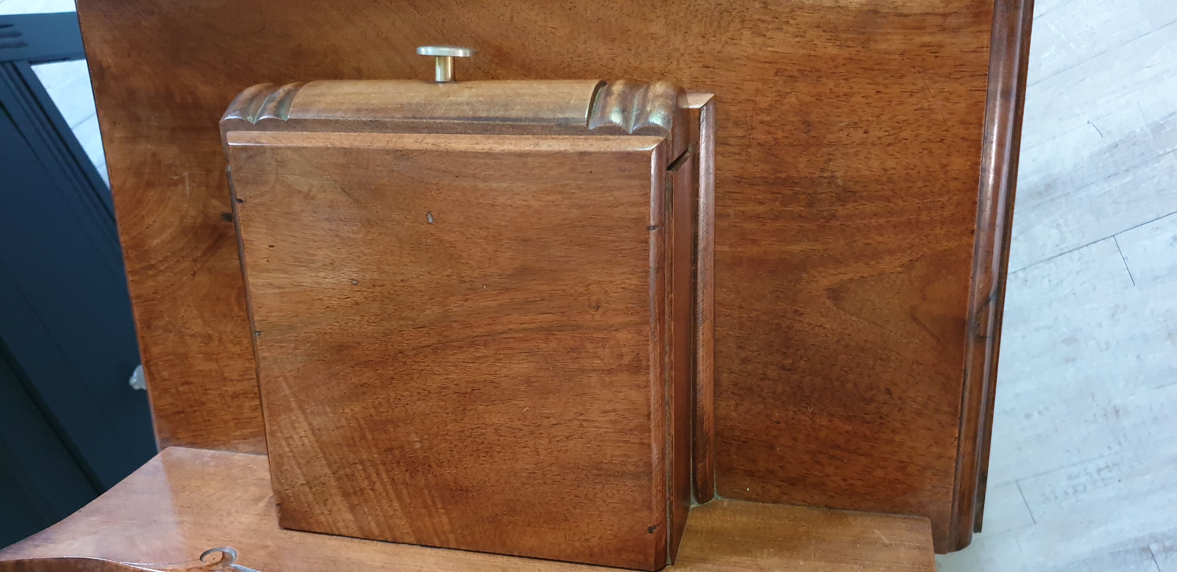 Art deco bedside in solid wood