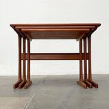 Nest of teak tables from the mid-century by Vildbjerg Møbelfabrik, 1960s, set of 3.