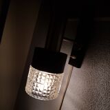 Chrome wandamp design applique with Philips 60s shadow glass