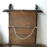 Old mirror in turned wood 43x52cm