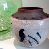 Vase boule en raku