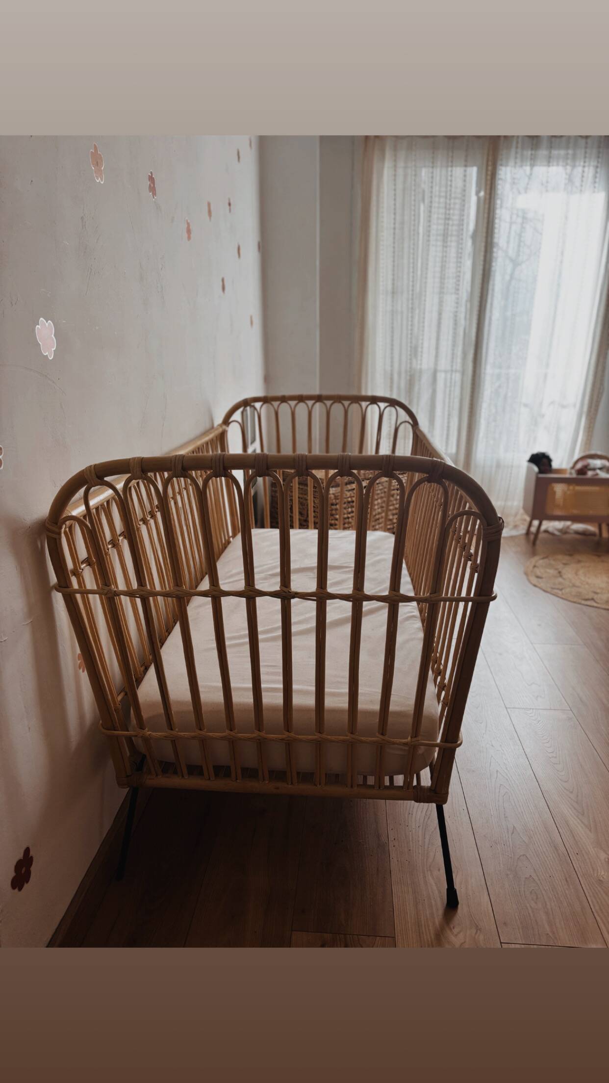 Handmade Saudaura rattan children's bed – Zara Home mattress included.