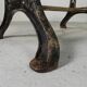 Industrial table, garden table with hard stone slab on cast iron frame, 1930s
