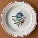 6 assiettes plates anciennes en faïence de gien