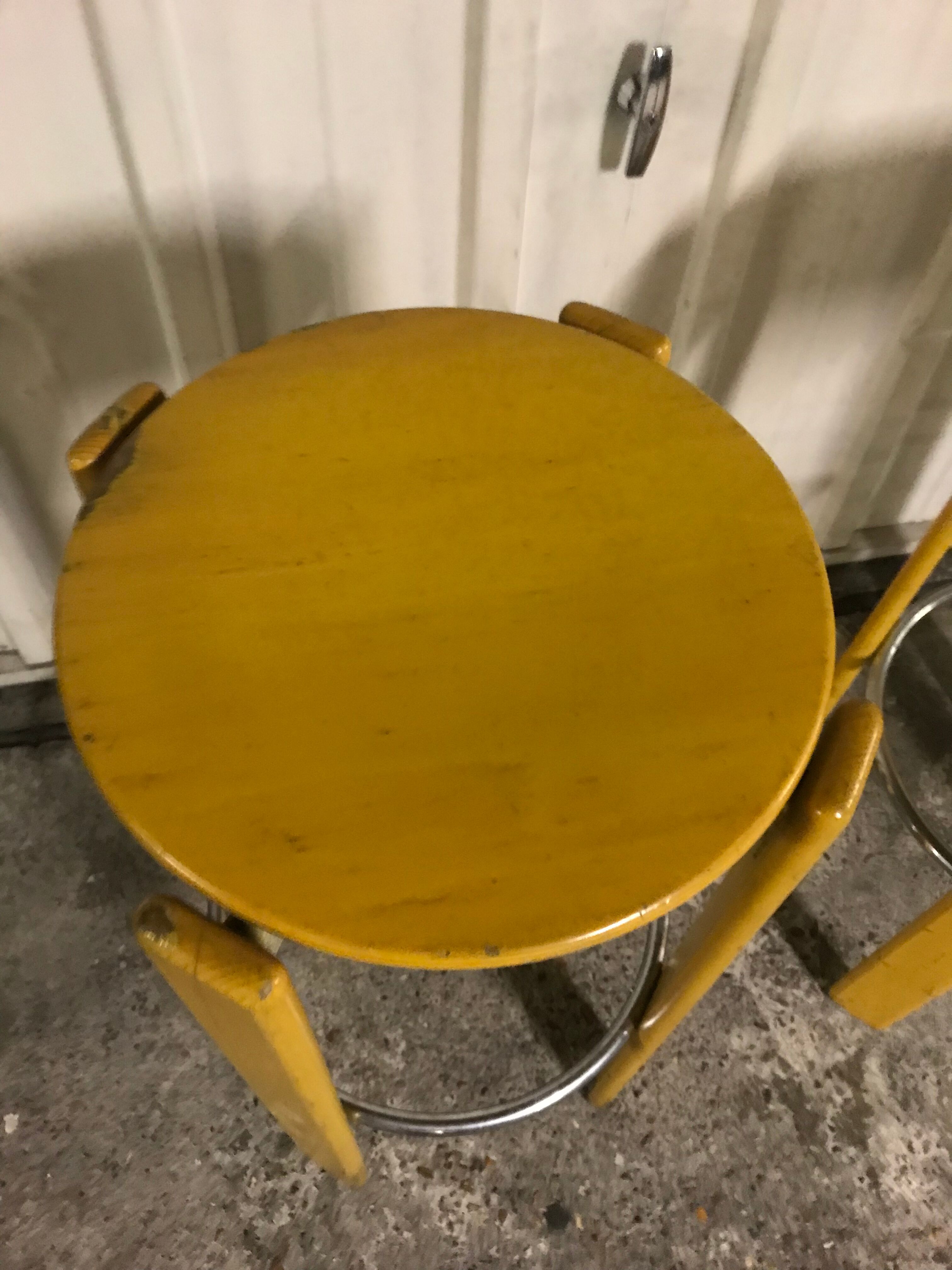 Pair of Bruno Rey bar stools
