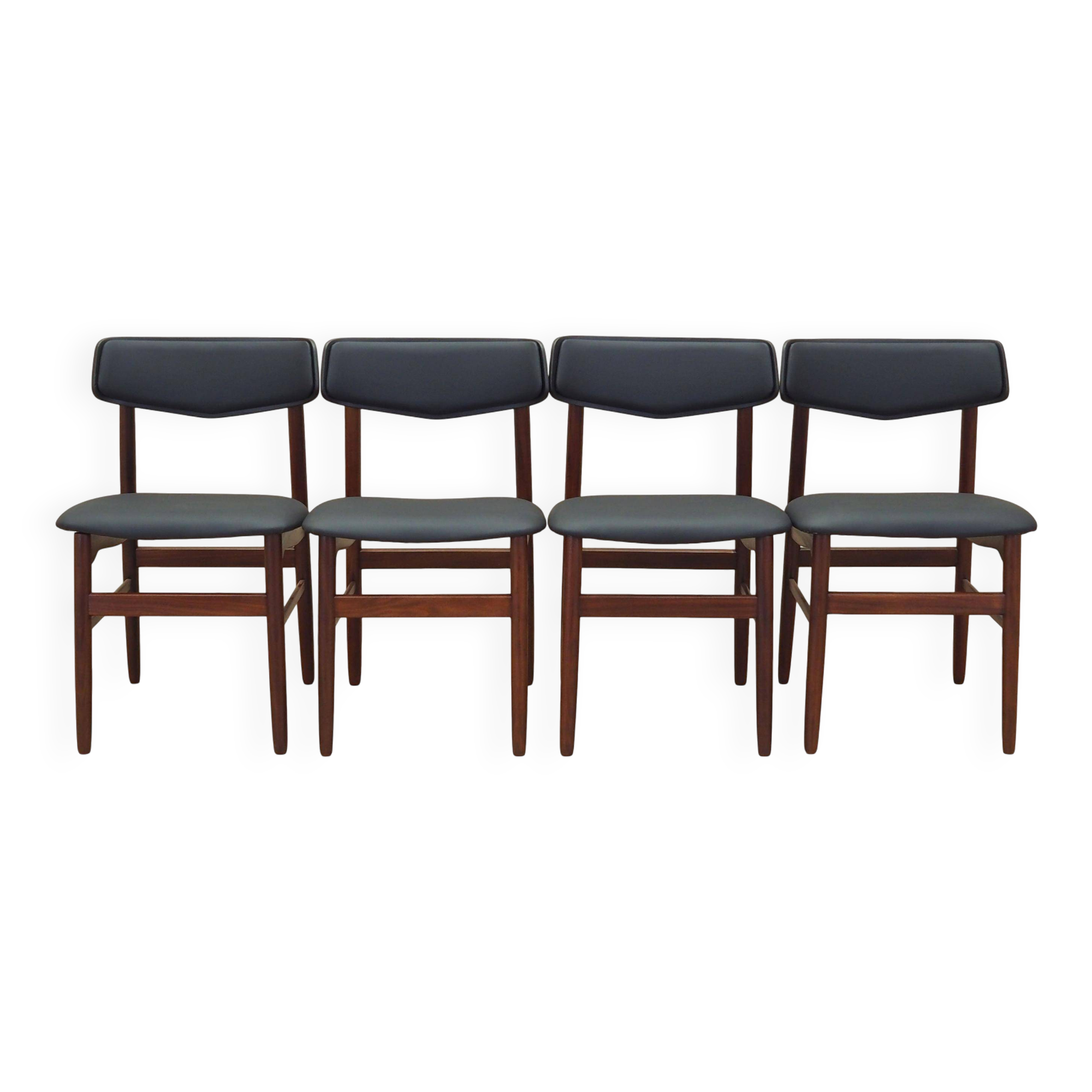 Set of four teak chairs, Danish design, 1960s, production: Denmark