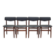 Set of four teak chairs, Danish design, 1960s, production: Denmark