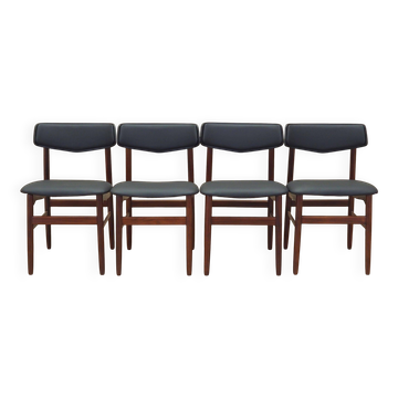 4 chaises danoises en teck, années 1960