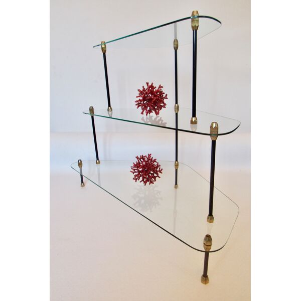 Glass showcase vintage display shelves | Selency
