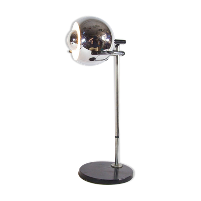 Lampe globe oculaire Gepo entièrement chromée années 60