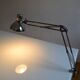 Articulated architect lamp with vintage clip, 90s, chrome metal