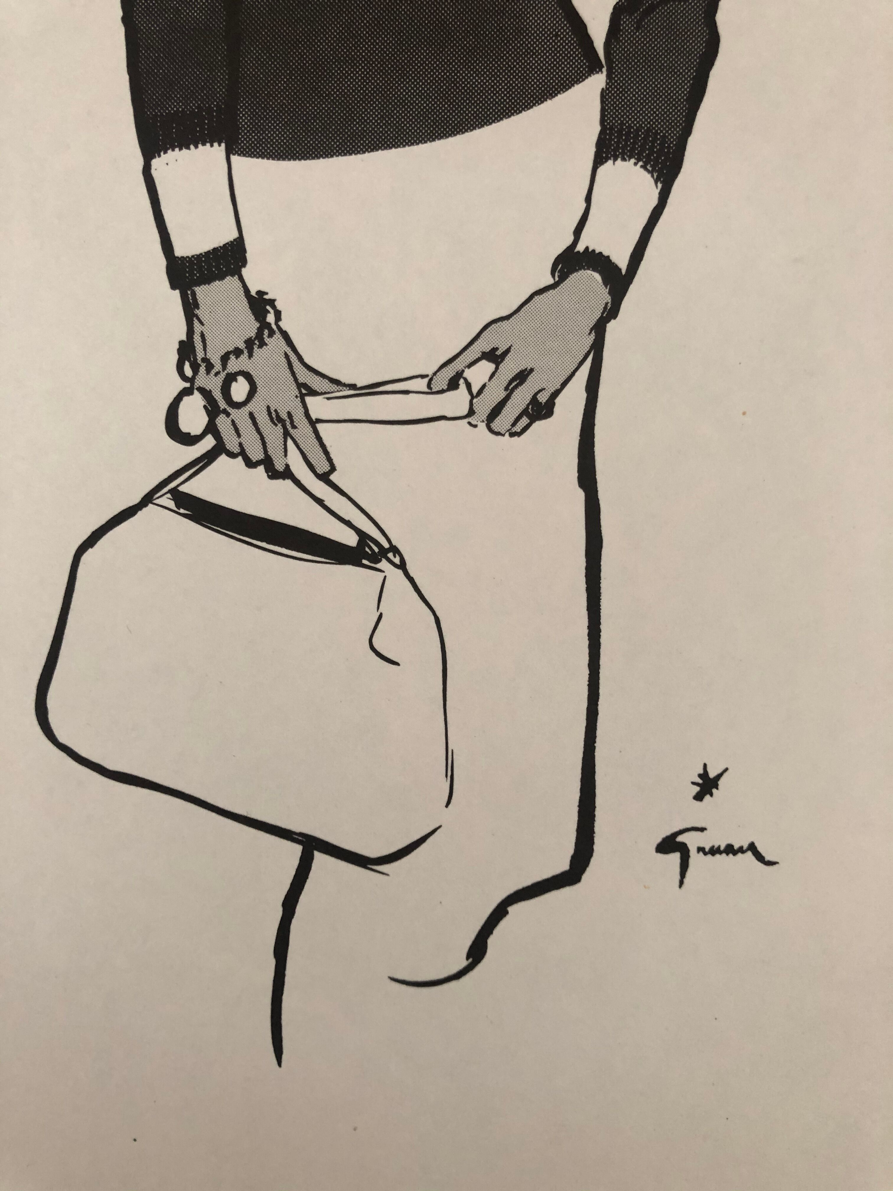 Fashion illustration 1957 by René Gruau